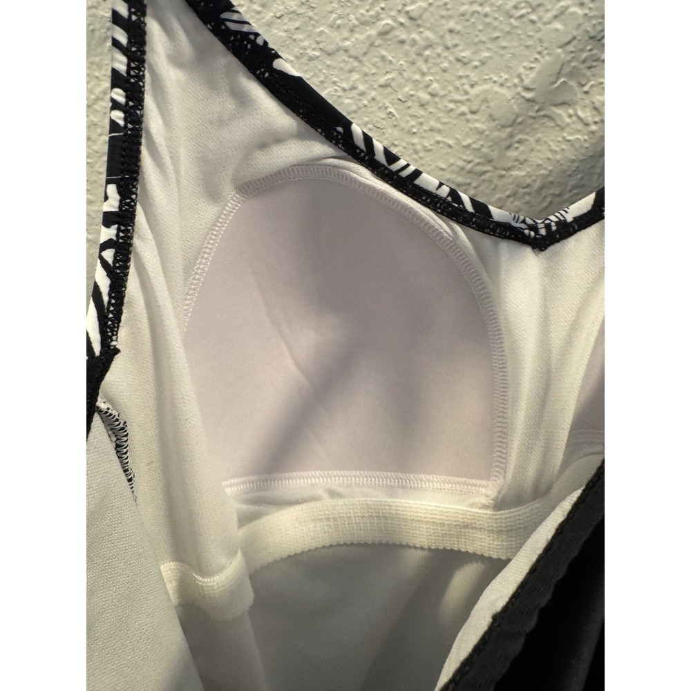 Sonnet Shores Womens Black White Geometric Tribal One Piece Swimsuit Size 14 - Picture 5 of 8